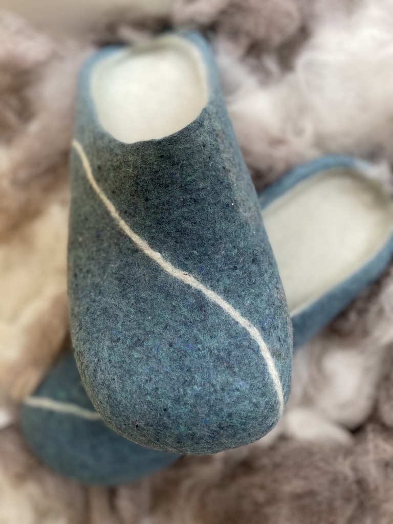 Chaussons en feutre « Pierres»